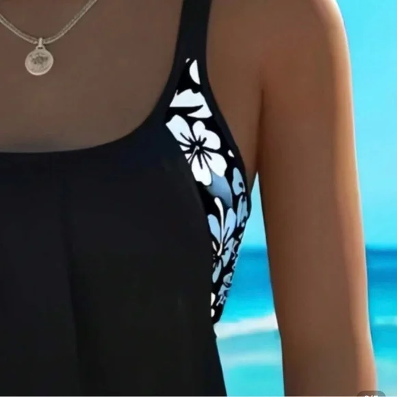 Women’s Tankini with printed boy shorts - Picture 4 of 5